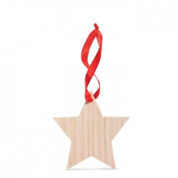 Estrella de madera colgante