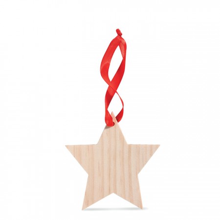 Estrella de madera colgante