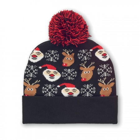 Gorro de punto navideño