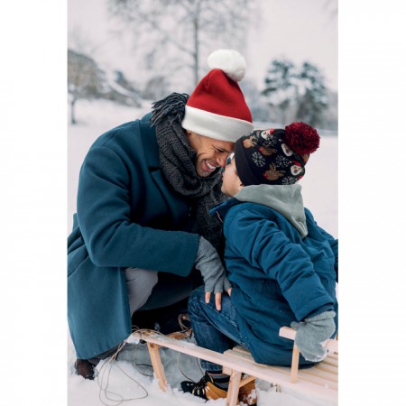 Gorro de punto navideño