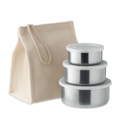 Set of 3 stainless steel boxes
