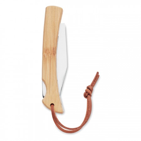 Cuchillo plegable de bambú