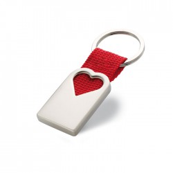 Heart metal key ring