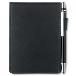A7 notepad in PU pouch w/pen