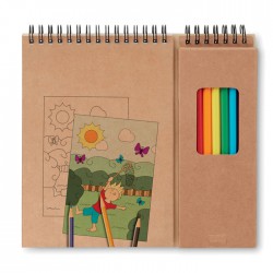 Colouring set with notepad