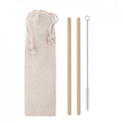 Bamboo Straw w/brush in pouch