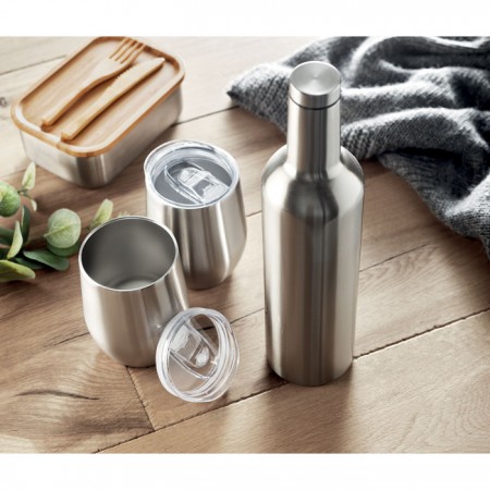 Set botella- tazas doble pared